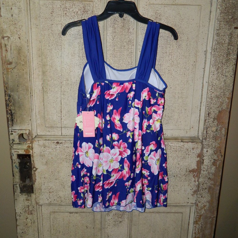 Wantdo Floral One Piece Swim Dress Size 12-14 (GG-17) - Picture 3 of 5